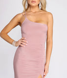 Adira High Side Slit One Shoulder Dress