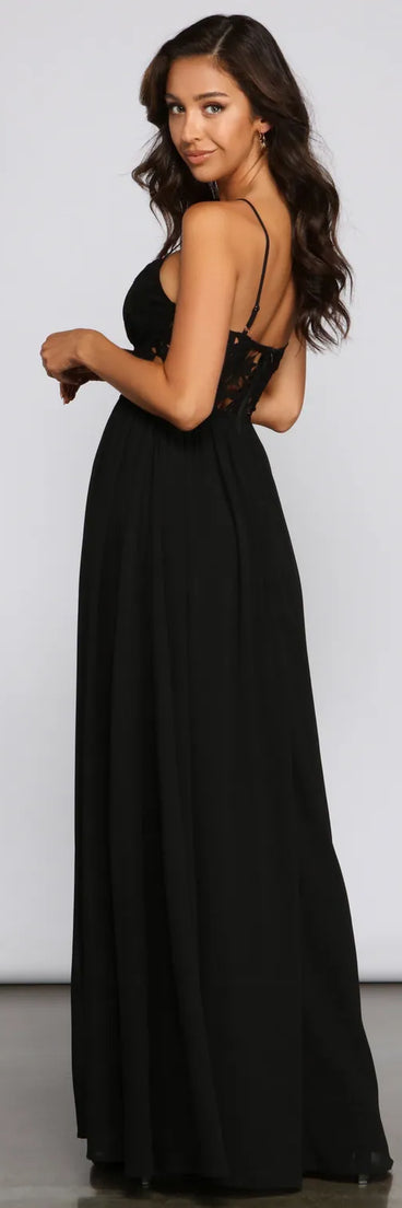 Maia Formal Embroidered A-Line Dress