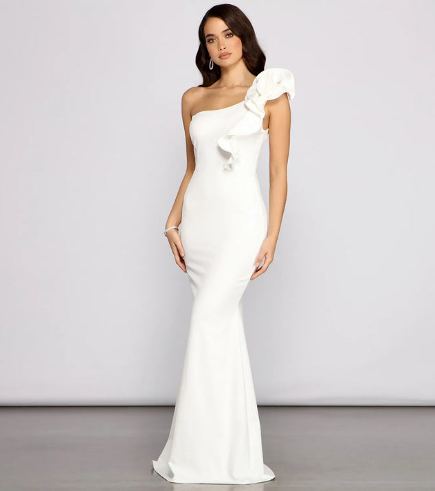 Diana Formal One-Shoulder Ruffle Dress | Windsor Diana Formal One-Shoulder Ruffle Dress | Windsor