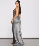 Kari High Slit Glitter Dress