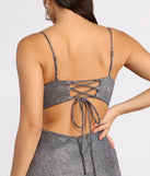 Kari High Slit Glitter Dress