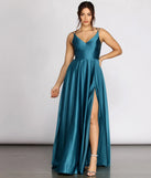 Dawn Formal Sleeveless Satin Dress