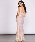 Zinnia Iridescent Sequin Deep V Dress