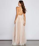Corinne Glitter Tulle A-Line Formal Dress