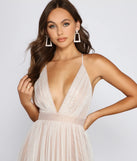 Corinne Glitter Tulle A-Line Formal Dress