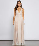 Corinne Glitter Tulle A-Line Formal Dress