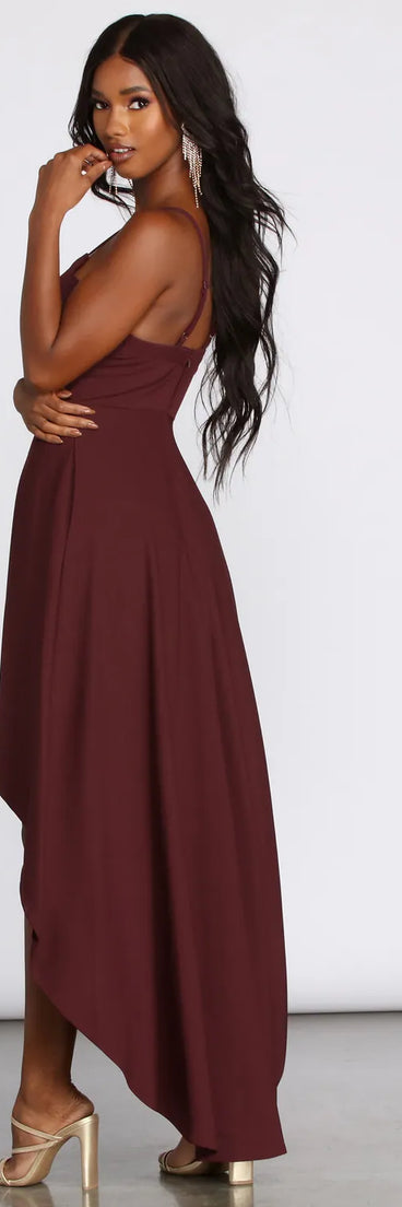 Zara Scallop V High Low Dress | Windsor Zara Scallop V High Low Dress | Windsor