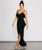 Lori Ruffle Detail High Low Dress