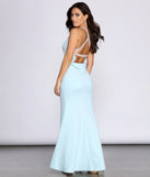 Ramona Rhinestone Cross Back Crepe Dress