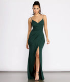 Nadia Formal Crepe Wrap Dress