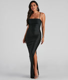 Mila High Slit Ruched Dress
