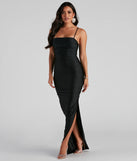 Mila High Slit Ruched Dress