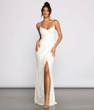 Parker Formal Metallic Wrap Dress