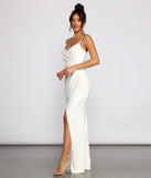 Parker Formal Metallic Wrap Dress