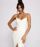 Parker Formal Metallic Wrap Dress