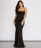 Rona Cowl Neck Lace Up Back Dress