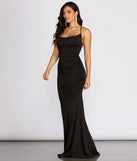 Rona Cowl Neck Lace Up Back Dress