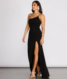 Elyse One Shoulder Tie Back Mermaid Dress
