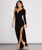 Evangeline Crepe One Shoulder Dress