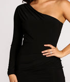Rudy One Sleeve High Slit Dress
