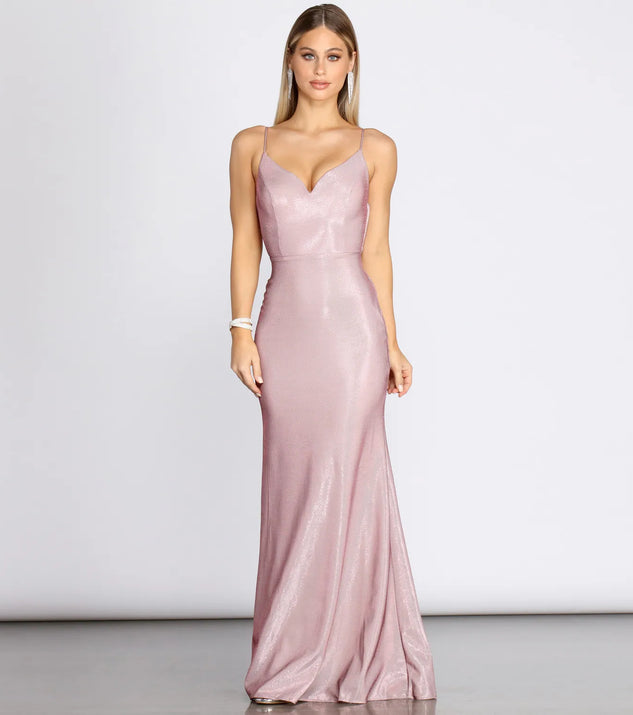 Tara Formal Knot Glitter Dress