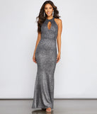 Samantha Glitter Knit Formal Dress