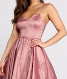 Felicity Scallop Neck Taffeta High Low Dress