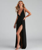 Brie Double Slit A-Line Formal Dress
