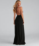 Brie Double Slit A-Line Formal Dress