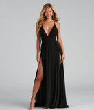 Brie Double Slit A-Line Formal Dress