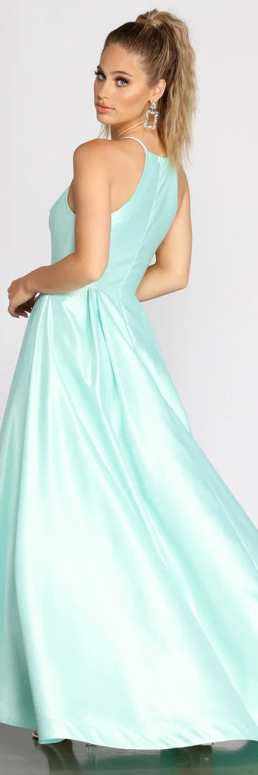 Carmilla Satin High Low A-Line Dress