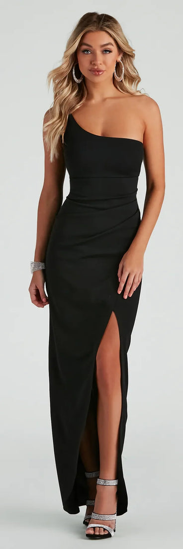 Joules Formal One-Shoulder Crepe Dress