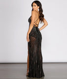 Jodie Heat Stone Mesh Slit Dress