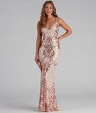 Danielle Sequin Scroll Formal Dress