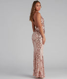 Danielle Sequin Scroll Formal Dress