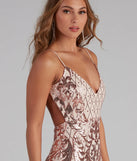 Danielle Sequin Scroll Formal Dress