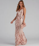Danielle Sequin Scroll Formal Dress