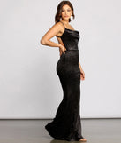 Sarah Formal Glitter Velvet Open Back Dress