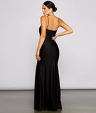 Aria Sleeveless Ruched High-Slit Dress