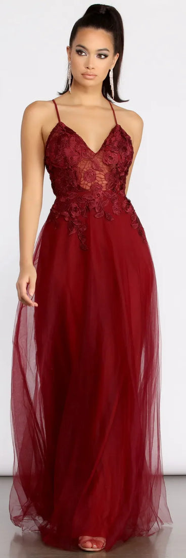 Electra Formal Lace A-Line Dress