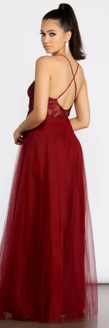 Electra Formal Lace A-Line Dress