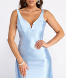 Brenda Back Bow Satin Train Dress