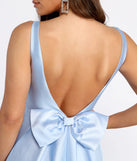 Brenda Back Bow Satin Train Dress