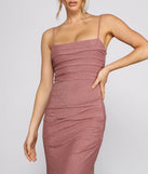 Quinn Ruched High Slit Formal Dress