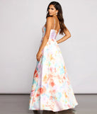 Cami Formal Floral Satin A-Line Dress