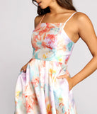 Cami Formal Floral Satin A-Line Dress