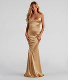 Jennifer Stretch Satin Ruched Formal Dress