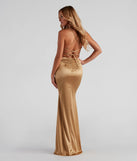 Jennifer Stretch Satin Ruched Formal Dress
