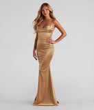 Jennifer Stretch Satin Ruched Formal Dress