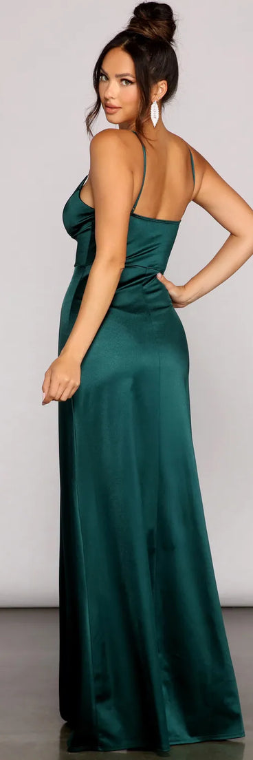 Carmen High-Slit Satin Formal Dress